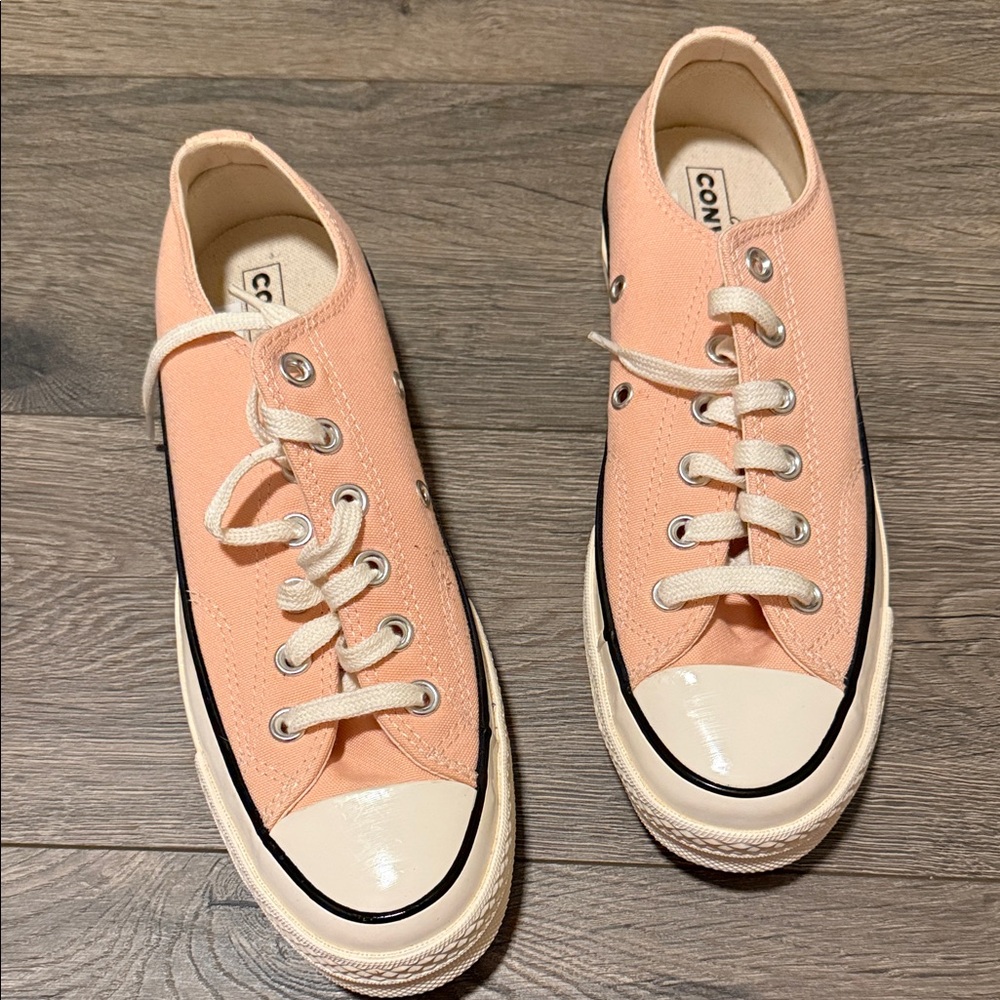 Converse Women’s Peach Canvas Low-Top Sneakers